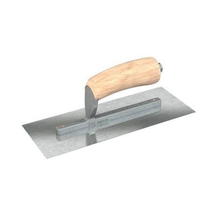 Bon Tool Razor Stainless Steel Finishing Trowel - Square End - 11" x 4-1/2" with Camel Back Wood Handle 66-303